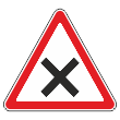 Дорожный знак 1.6 «Пересечение равнозначных дорог» (металл 0,8 мм, I типоразмер: сторона 700 мм, С/О пленка: тип А коммерческая)